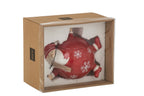 J-Line voorraadpot Kerstman Dolomiet - keramiek - wit/rood