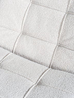 Fauteuil Aiden + Hocker - Bouclé - Naturel