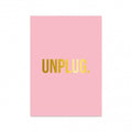 Kaart Unplug, per 5 stuks