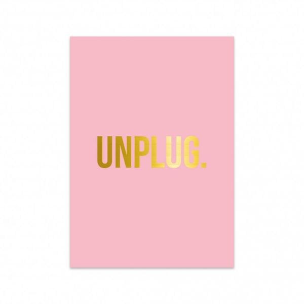 Kaart Unplug, per 5 stuks
