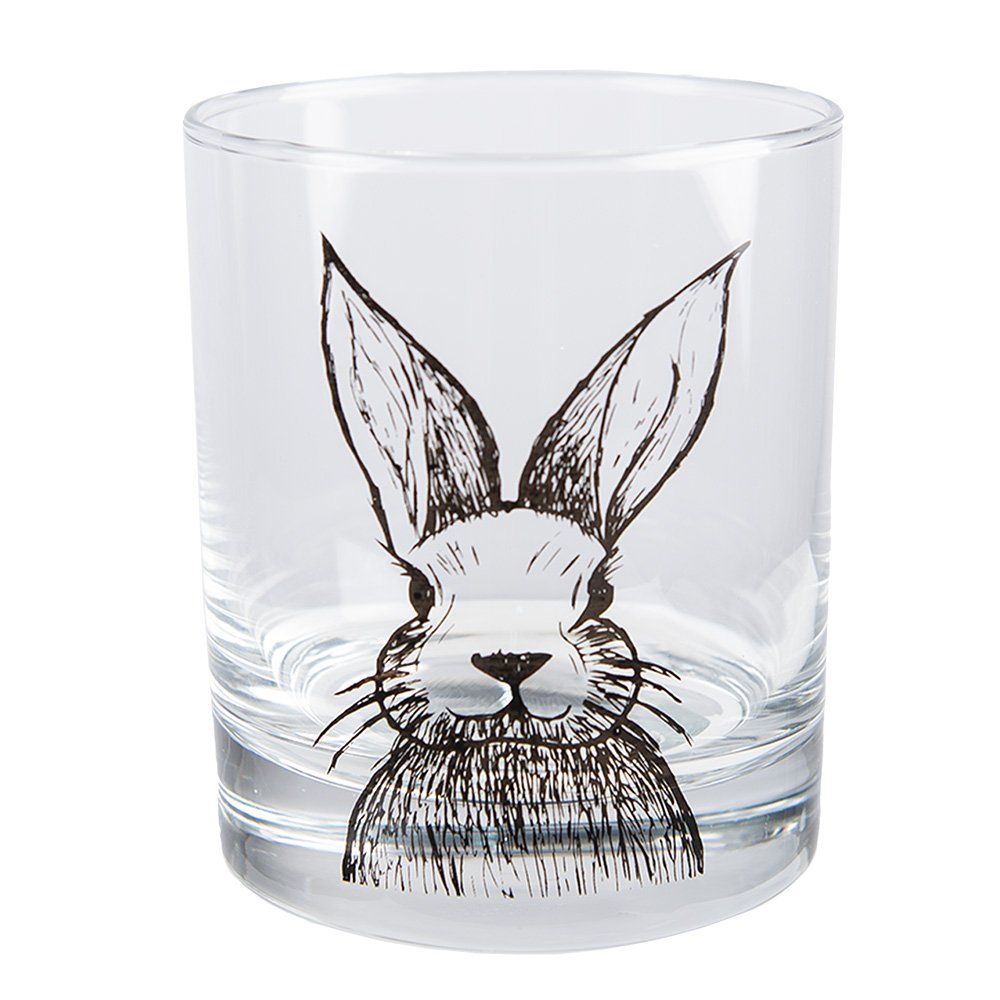 Waterglas 300 ml Transparant Glas Konijn Drinkbeker