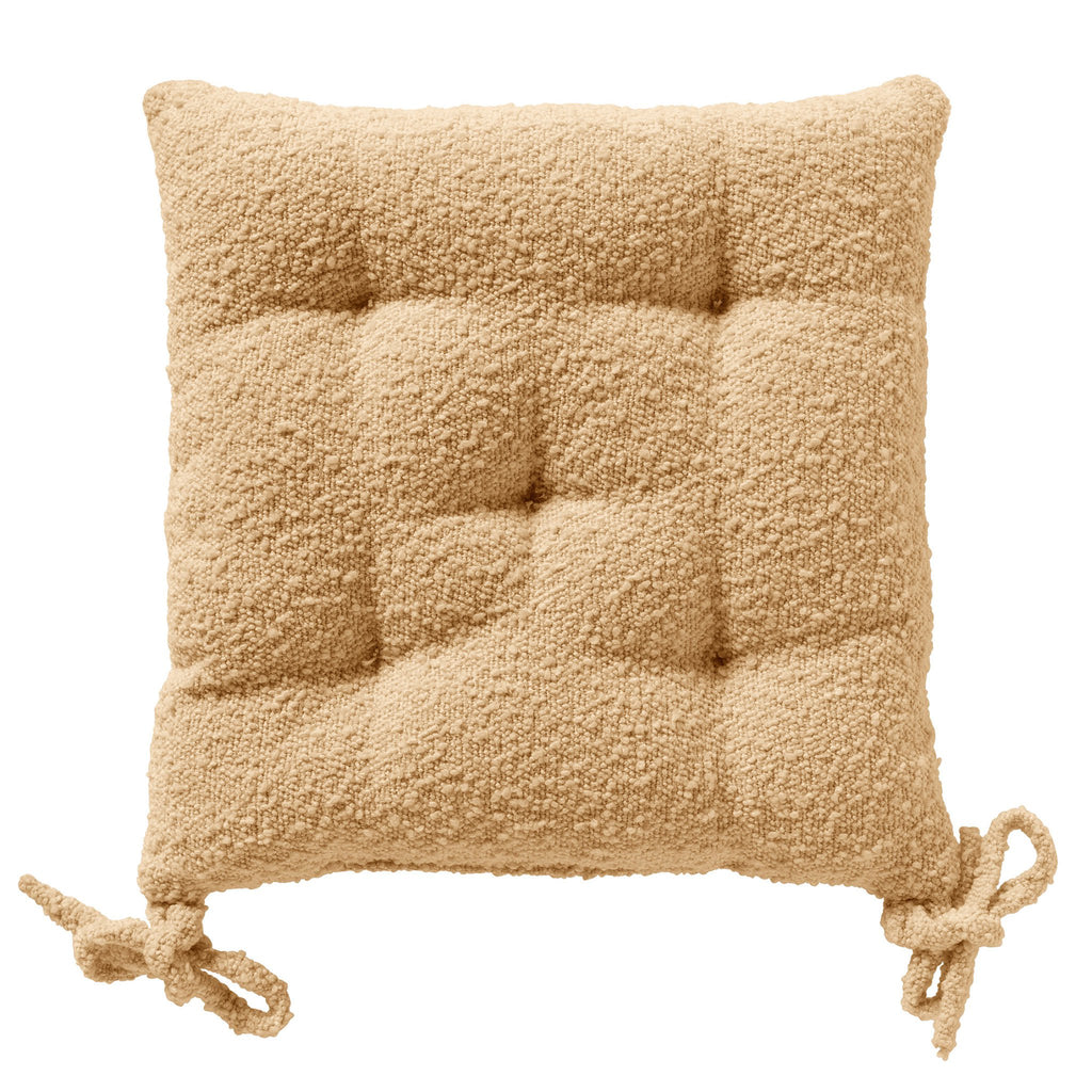 Dutch Decor Onno - Stoelkussen 40x40 cm - Bouclé - Semolina - Beige