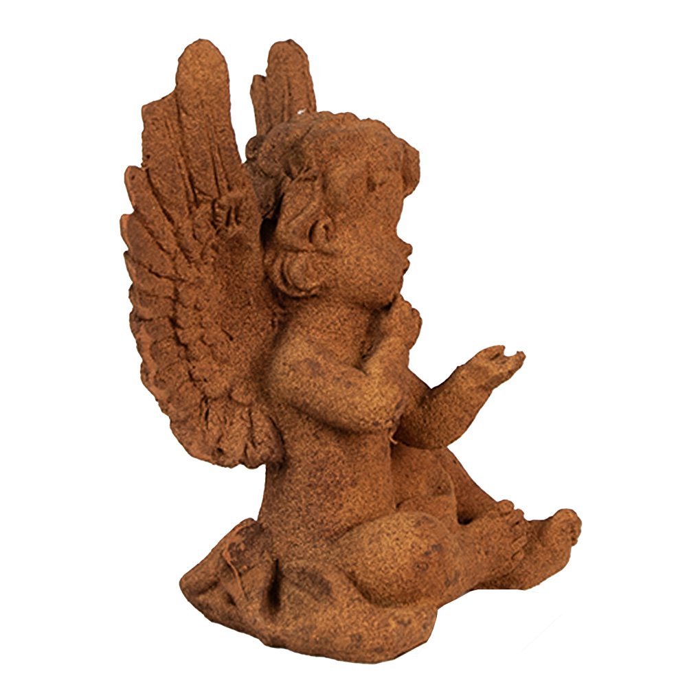 Decoratie Beeld Engel 11 cm Bruin Polyresin Religious sculpture