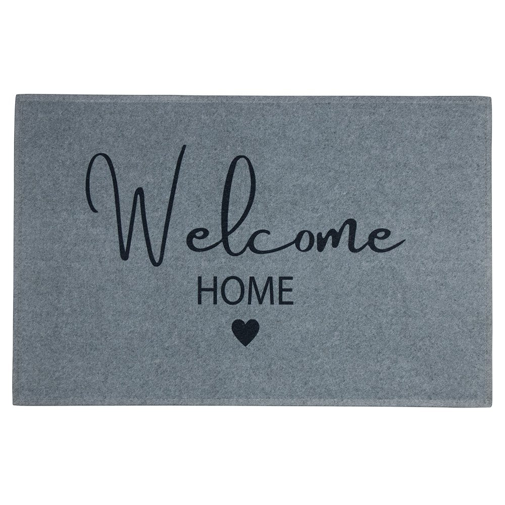 Deurmat welcome home grijs 75x50cm
