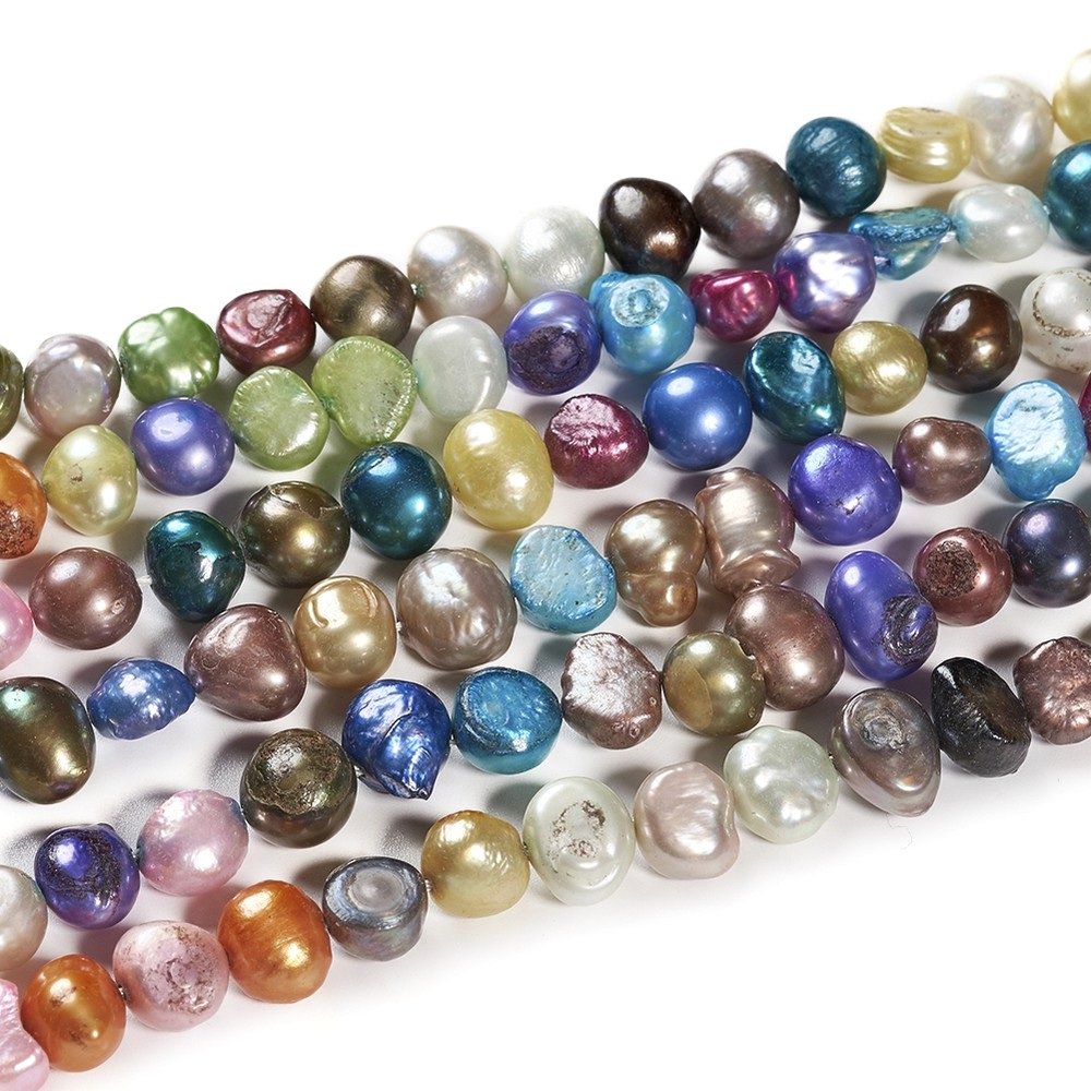 Kleurrijke zoetwaterparel ketting Galaxy