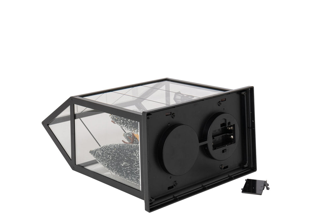 J-Line Ledkerstman met dieren - glas/synthetisch - multikleur - medium