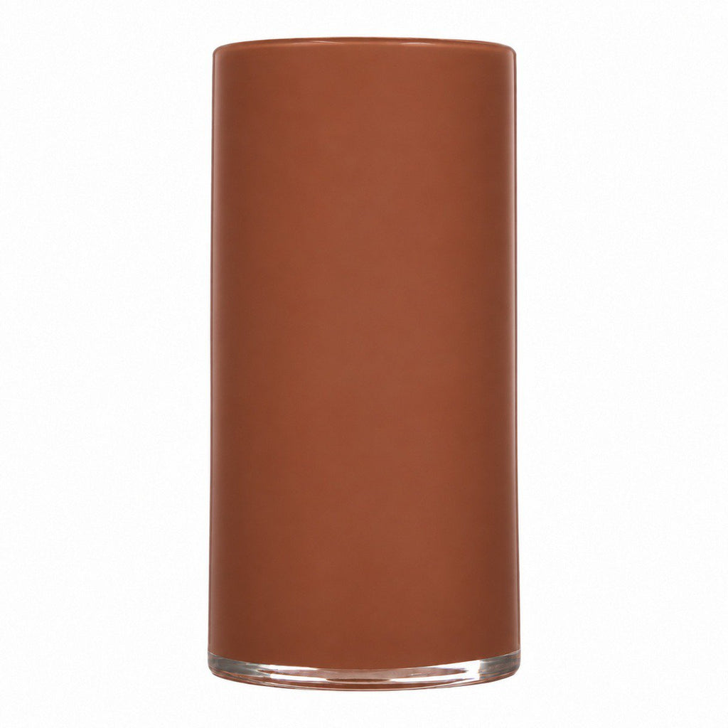 Cilinder Astra solid donker terra h30 d15cm