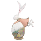 Decoratie Beeld Konijn 56 cm Wit Metaal