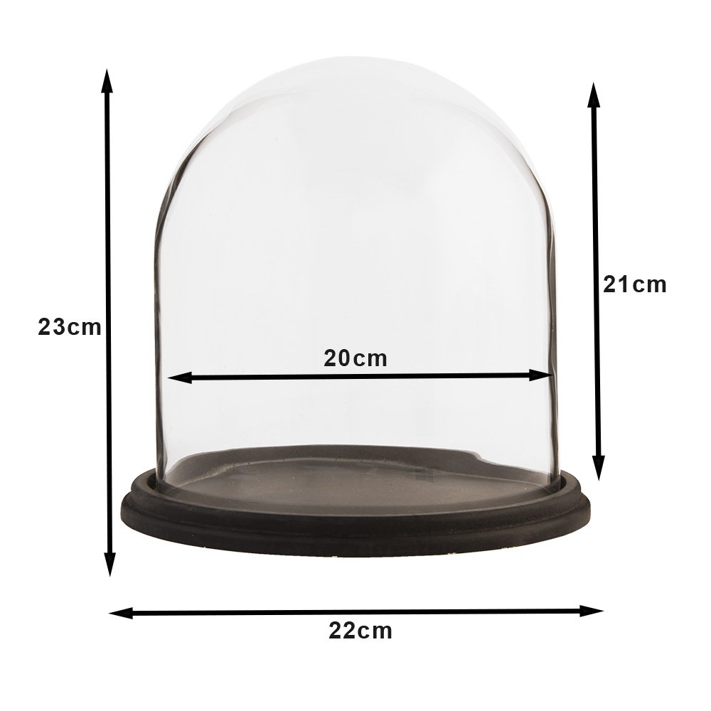 Stolp Ø 23x22 cm Bruin Glas Glazen Stolp