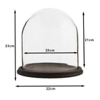 Stolp Ø 23x22 cm Bruin Glas Glazen Stolp