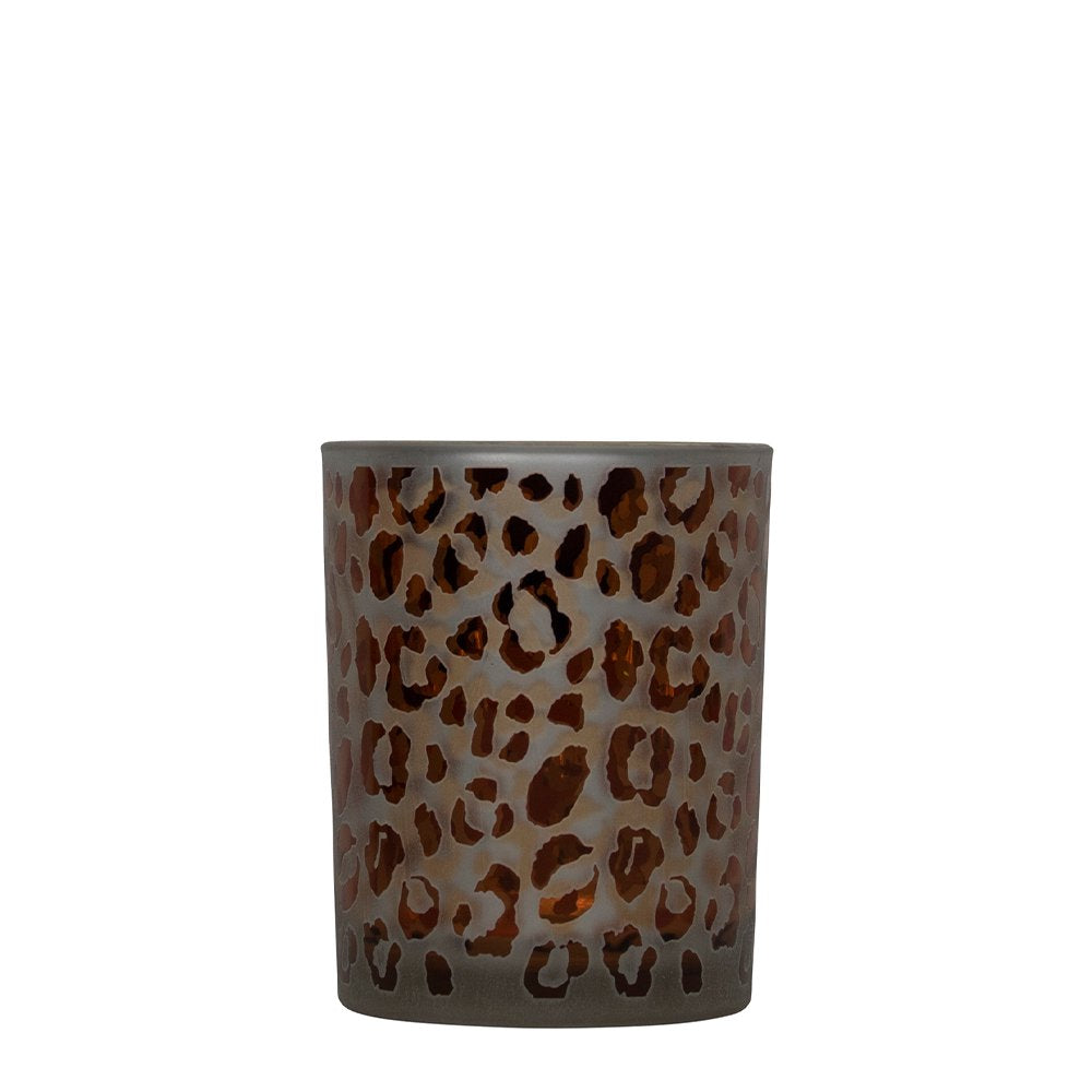 Theelichthouder luipaard stippen small 8cm