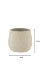 J-Line bloempot Spikkel - keramiek - grijs - medium - Ø20 x H18.5 cm