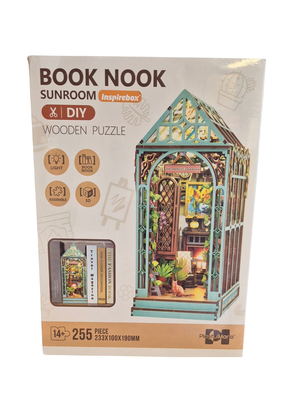 Inspirebox, 3D Booknook, Sunroom, BE013166, 23,3x10x19 cm