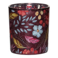 Theelichthouder Sandy bloemen roze medium 12cm