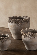 J-Line Bloempot - cement - lichtbeige - medium