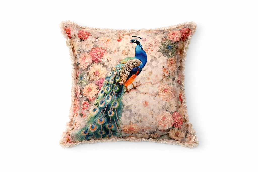 Katoenen kussen - Elina Pauw Bloemenmotief - 45 x 45 cm