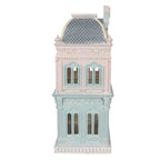 Decoratie Beeld Huis 19x15x38 cm Blauw Kunststof