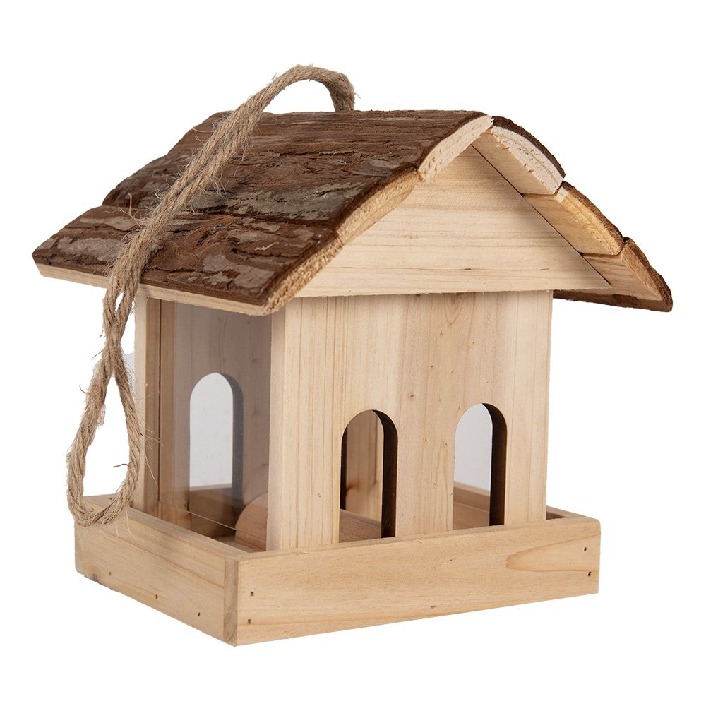 Vogelvoederhuisje 19x18x19 cm Bruin Hout