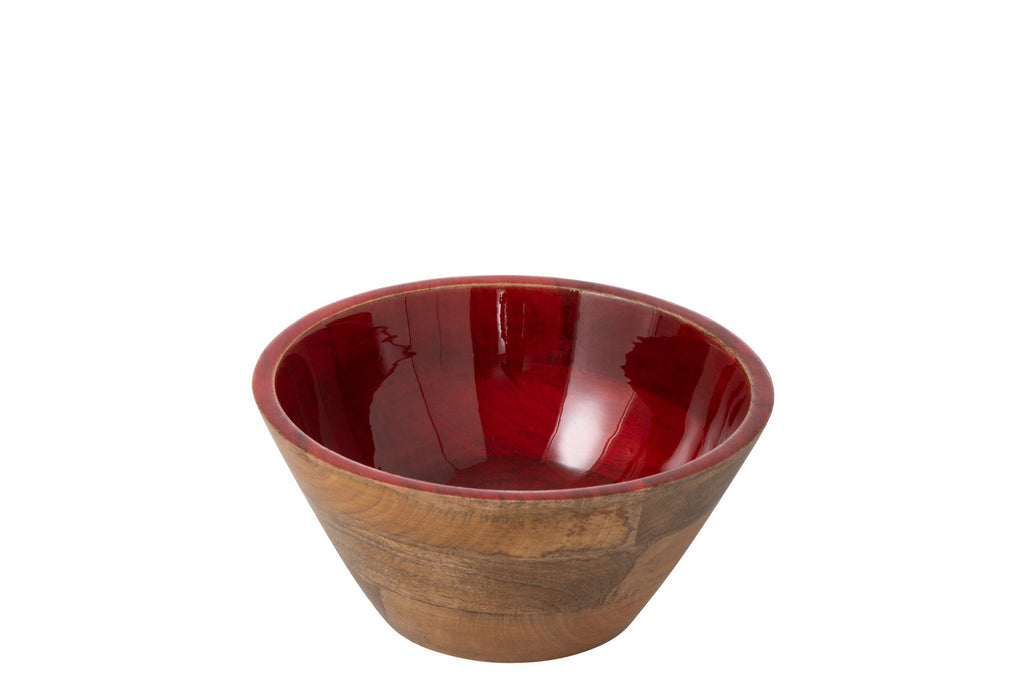 J-Line Kom - mangohout - donkerrood/naturel - medium