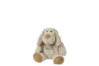 J-Line Hond+Sjaal Zittend Pluche Polyester Beige/Bruin Small