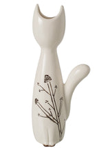 J-Line vaas Kat - porselein - wit/zwart - large