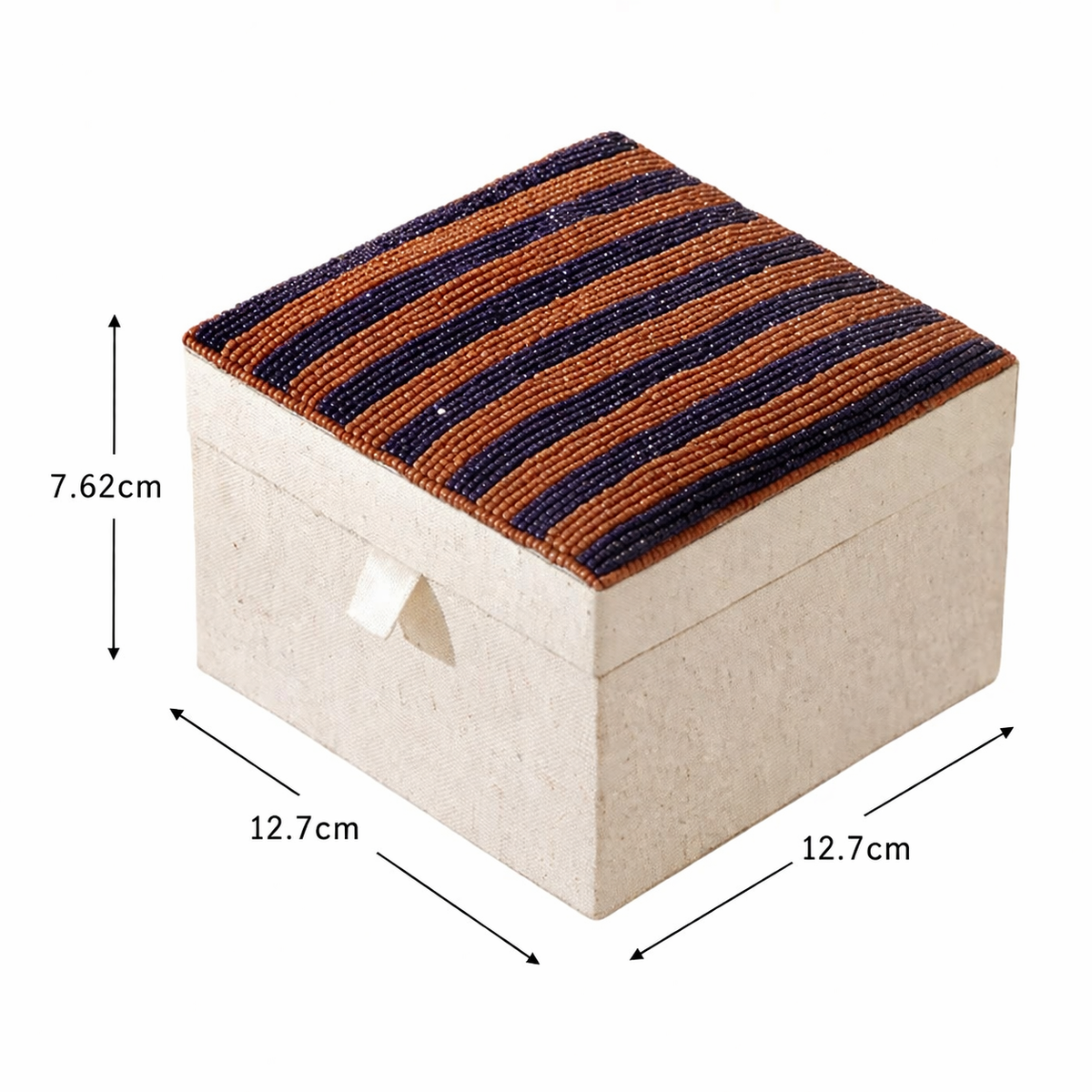 Keepsake Box - Klassieke charme met veelkleurige kralen - 5×5×3 Inch