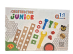 Constructieset Constructor Junior Bulldozer 3 in 1 van hout- 88 onderdelen