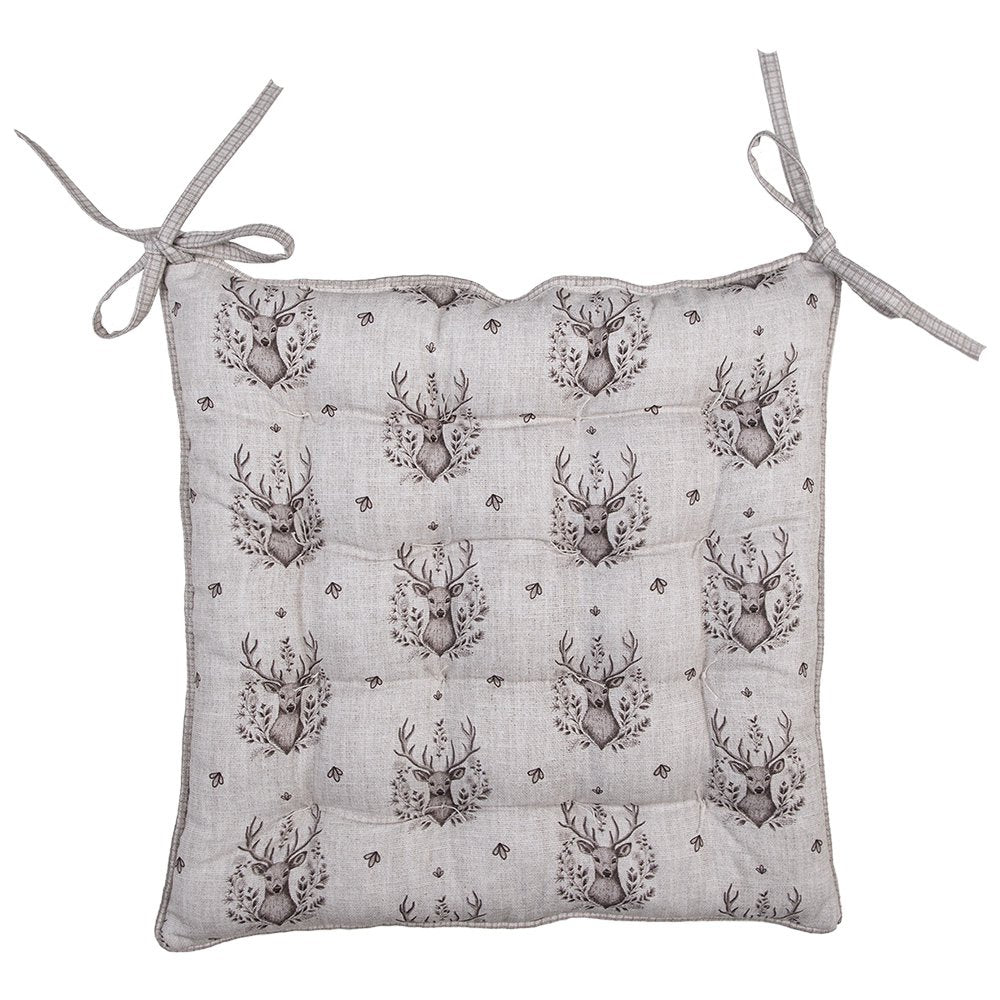 Stoelkussen Foam 40x40x4 cm Beige Katoen Hert