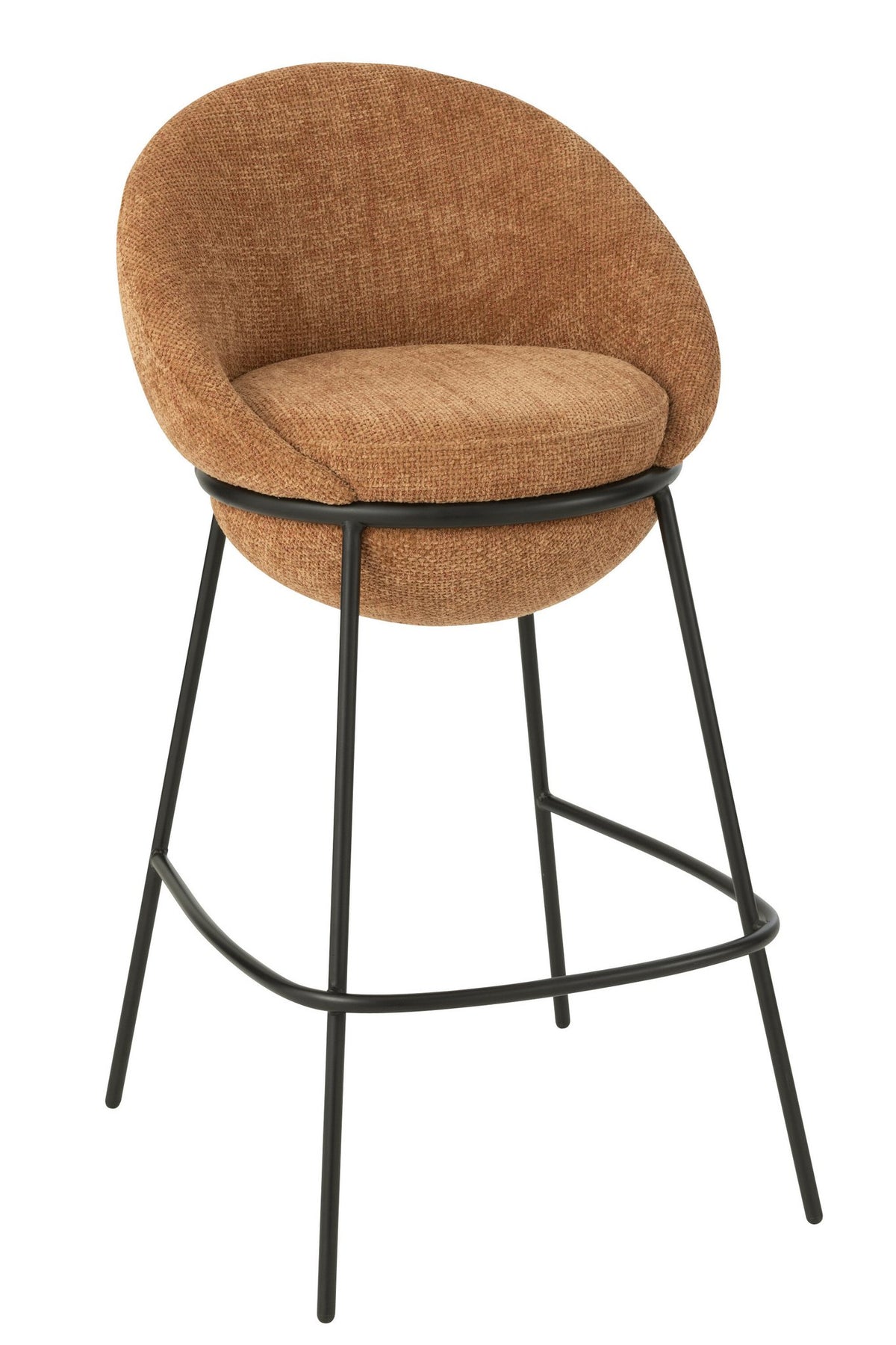 J-Line barkruk - ijzer - terracotta/zwart