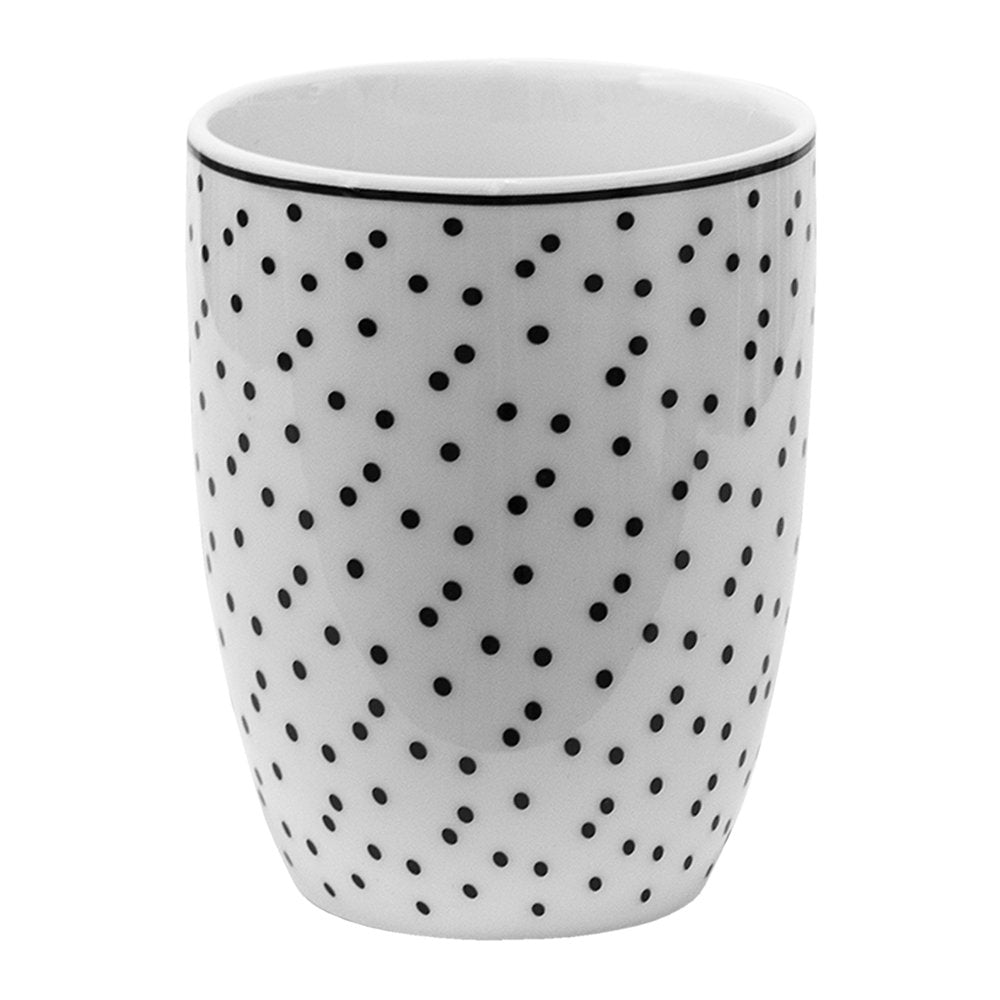 Mok 350 ml Wit Zwart Porselein Theemok