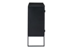 J-Line kast Rieten Panelen - hout - zwart/naturel