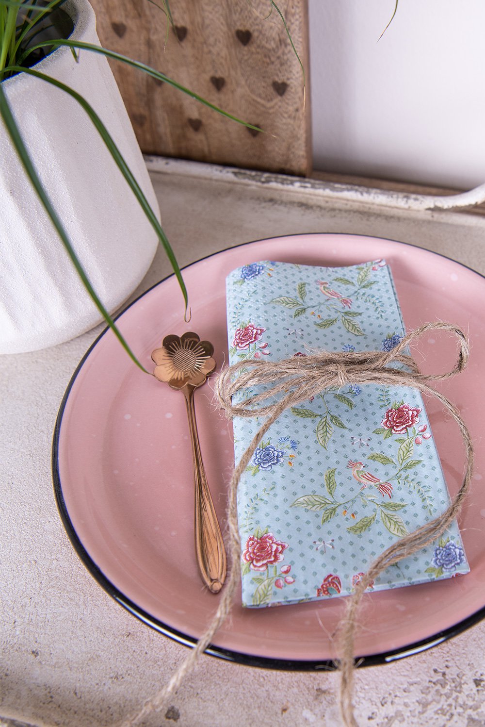 Servetten Papier Set van 20 33x33 cm (20) Blauw Groen Papier Bloemen Servetten Papieren