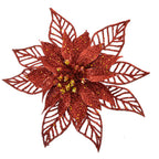 Kersthanger Set van 2 Kerstster 15 cm Rood Kunststof