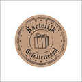 Hartelijk gefeliciteerd - Wens etiket - rol van 500 stuks