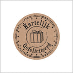 Hartelijk gefeliciteerd - Wens etiket - rol van 500 stuks