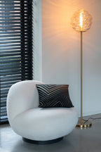 J-Line vloerlamp Bijenkorf - glas - licht cognac