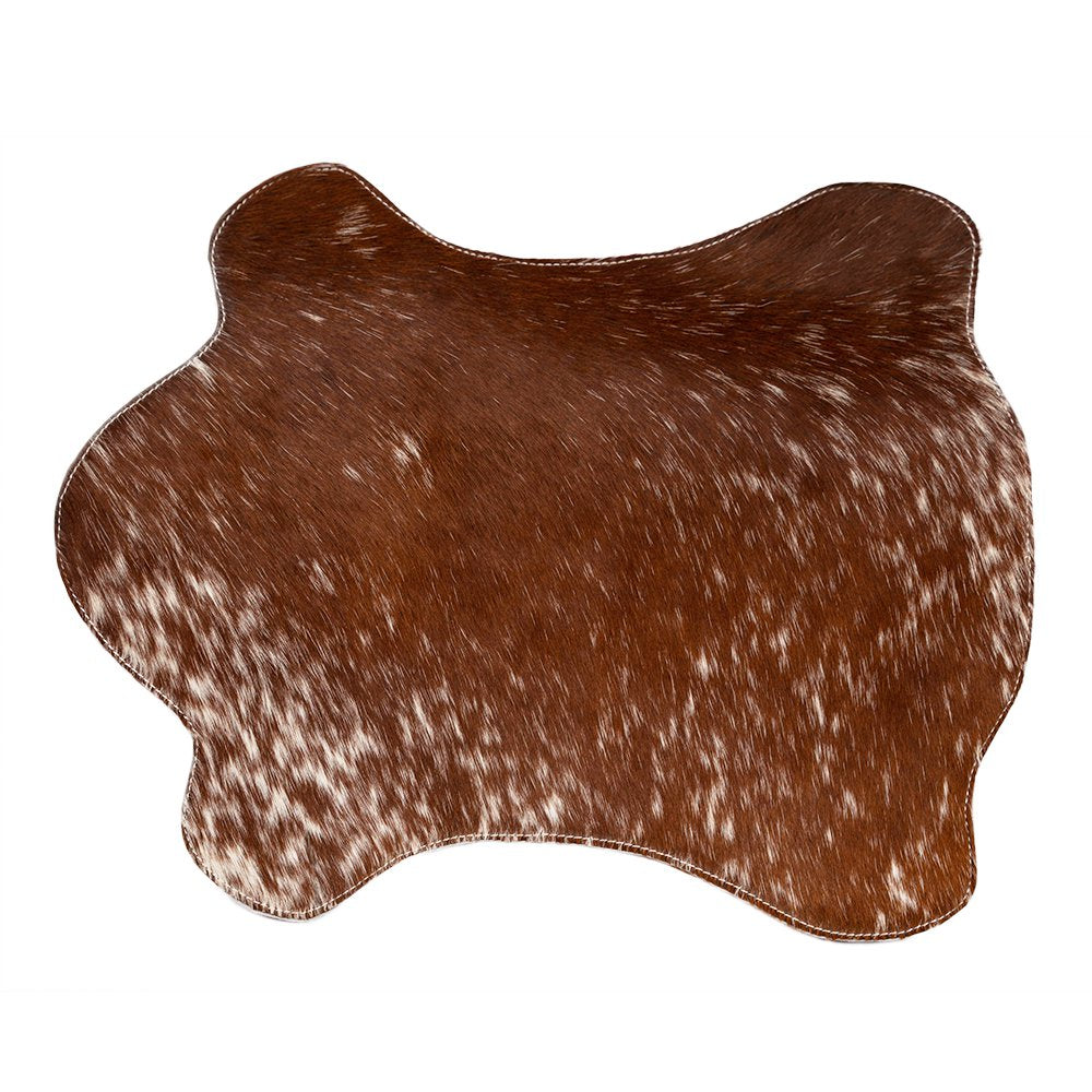 Placemat koevorm bruin/wit 30x48cm