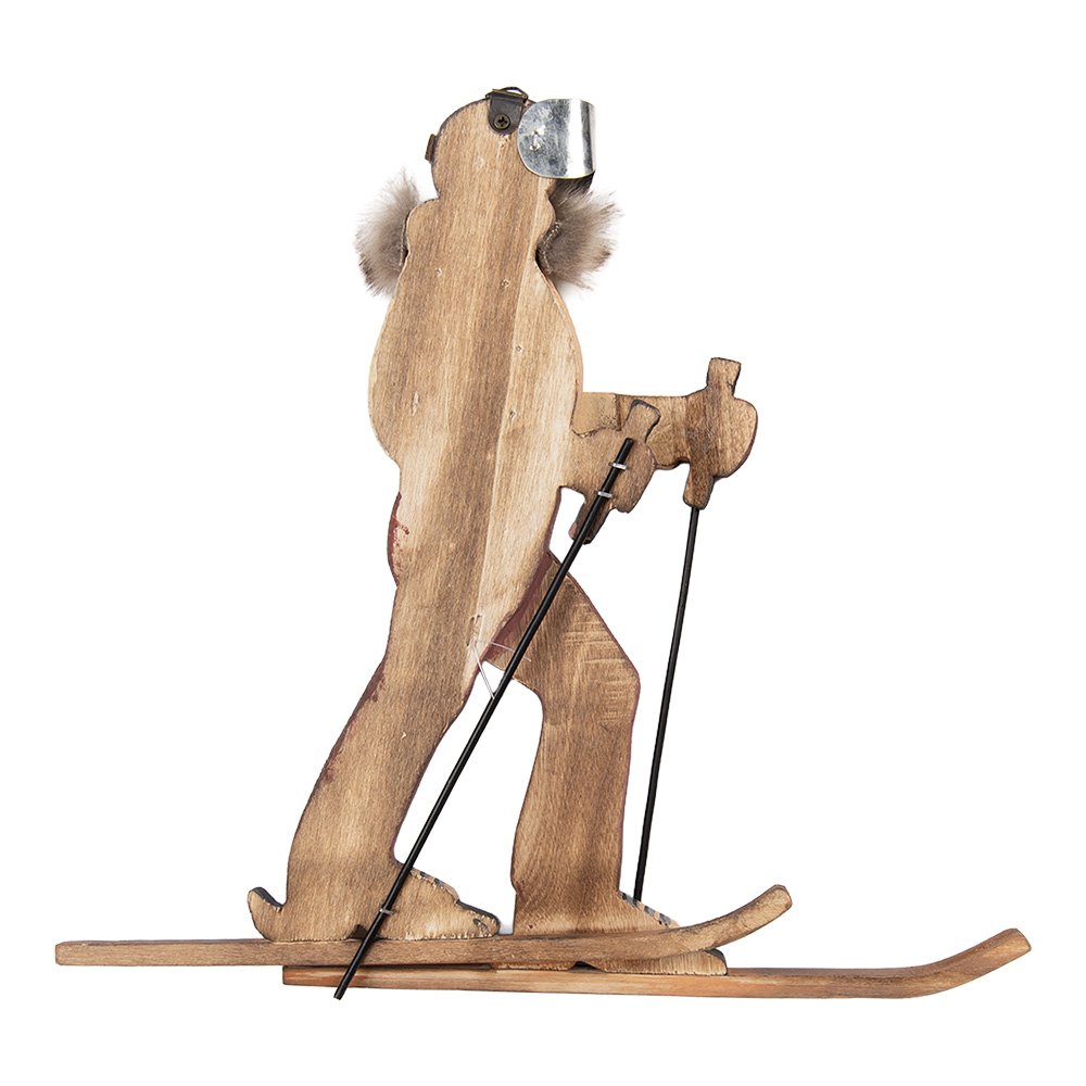 Decoratie Beeld 31x3x27 cm Bruin Hout