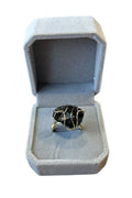 Dames ring met zwarte Obsidiaan