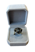 Dames ring met zwarte Obsidiaan