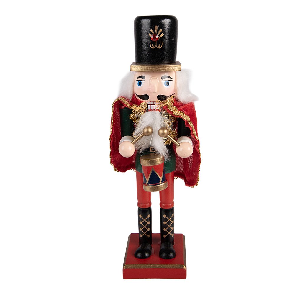 Kerstdecoratie Beeld Notenkraker 7x6x25 cm Rood Hout
