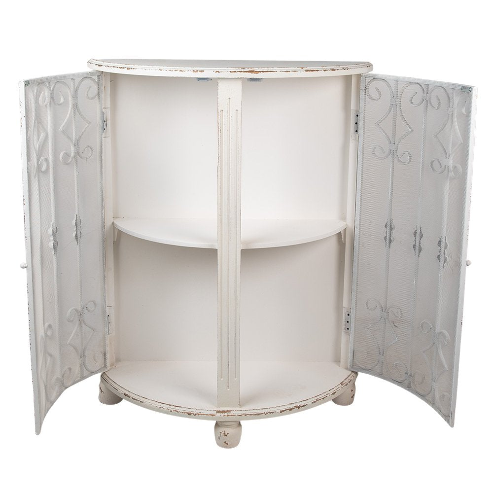 Wandkast Wit, Hout en IJzer 81x32x103 cm