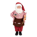 Kerstdecoratie Beld Kerstman 22x19x45 cm Rood Textiel