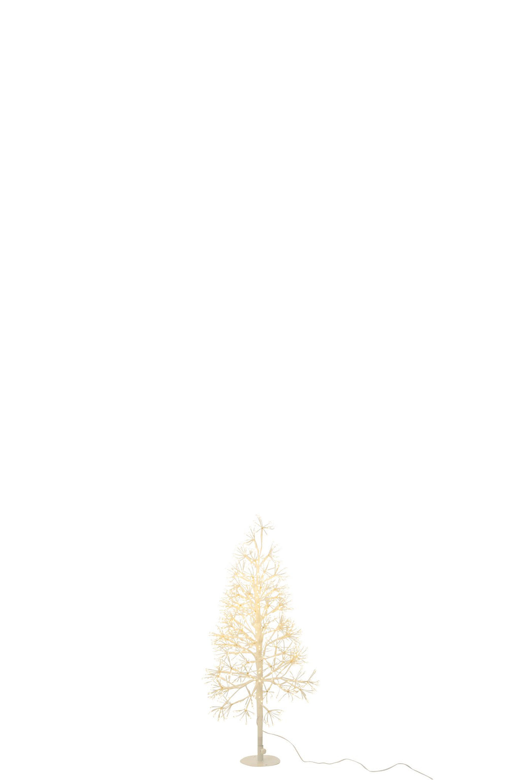 J-Line decoratie Boom - warm witte - ijzer - wit - S - LED