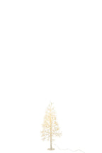 J-Line decoratie Boom - warm witte - ijzer - wit - S - LED