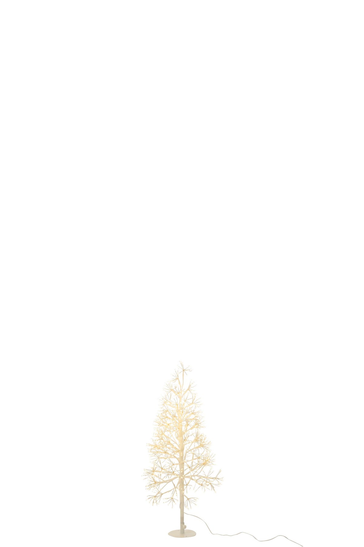 J-Line decoratie Boom - warm witte - ijzer - wit - S - LED