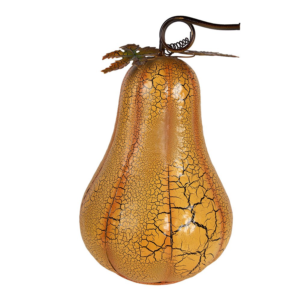 Decoratie Beeld Pompoen Ø 28x47 cm Oranje Metaal