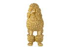 J-Line decoratie Poedel Staand - polyresin - goud - extra L