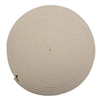 Placemat Riet Ø 51x1 cm Wit Geel Jute Cirkel Tafelmat