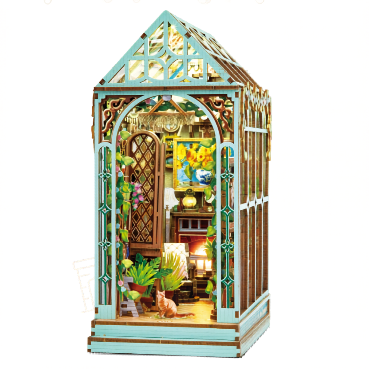 Bouwpakket Boekensteun Sunroom met LED- lichtsensor- MDF